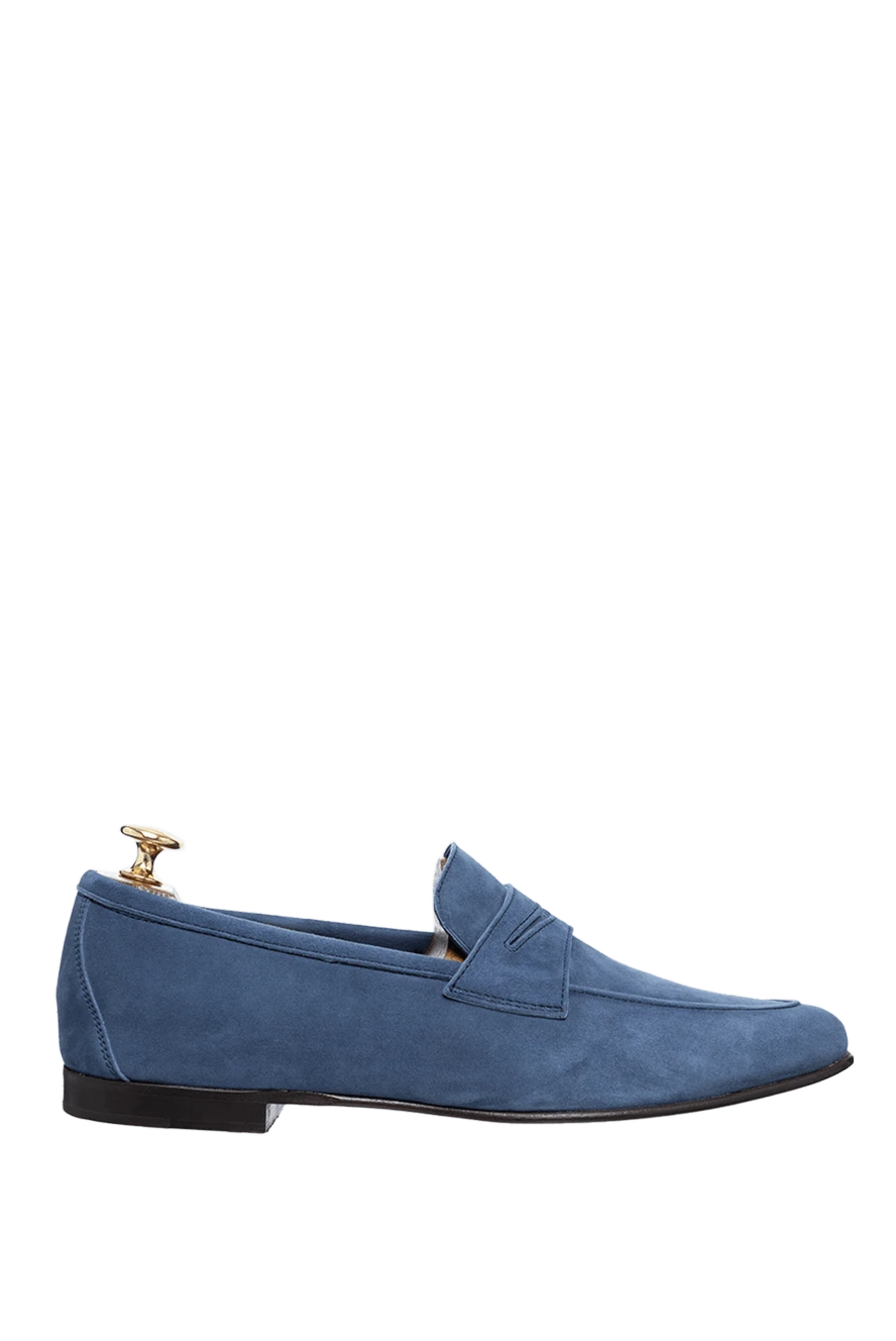 Andrea Ventura man blue suede loafers for men купить с ценами и фото 160389 - photo 1