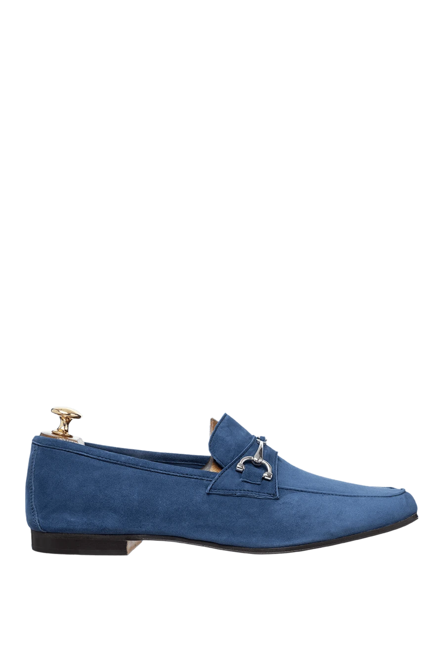 Andrea Ventura man blue suede loafers for men купить с ценами и фото 160395 - photo 1