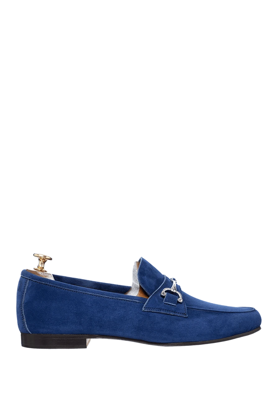 Andrea Ventura man blue suede loafers for men купить с ценами и фото 160396 - photo 1