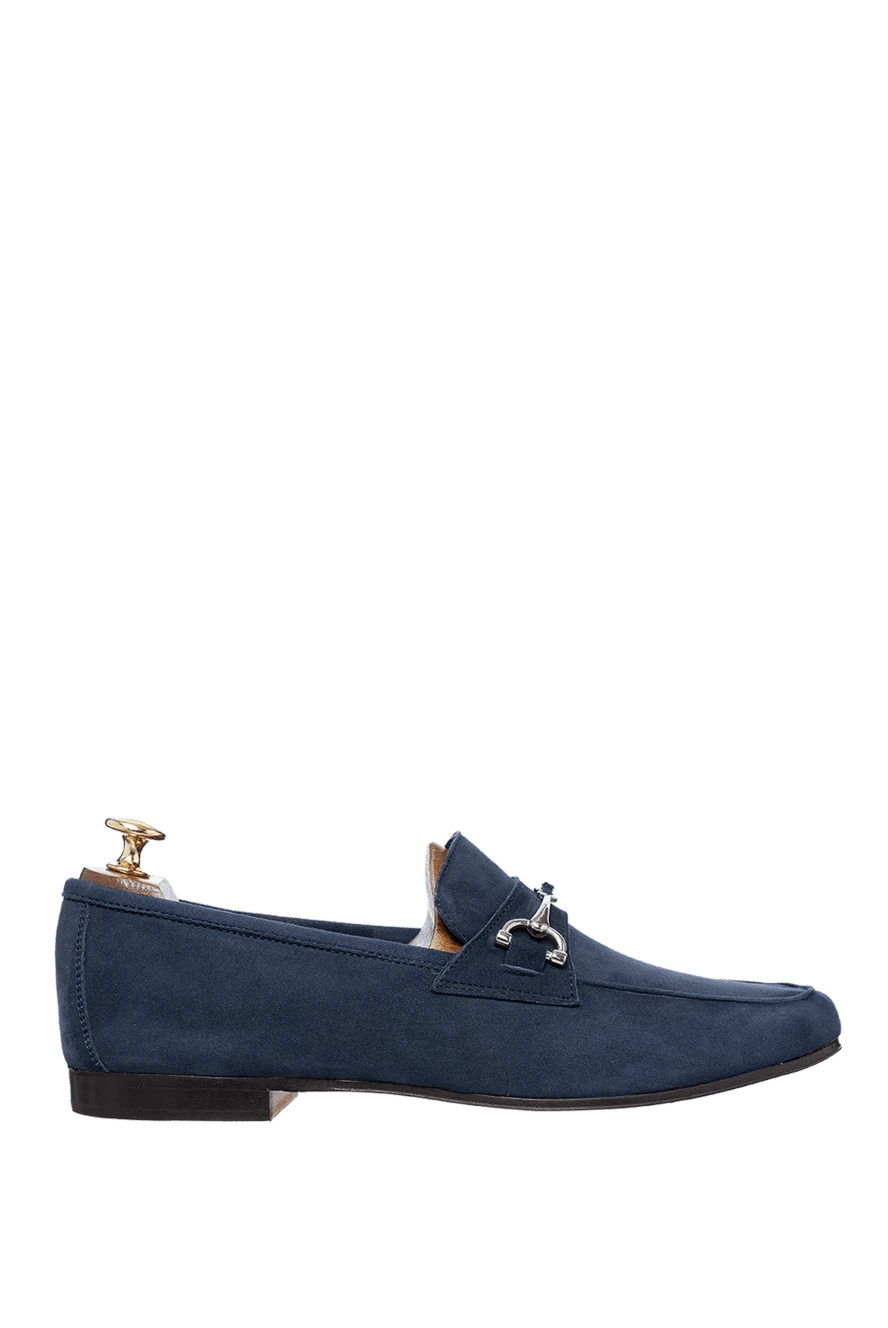 Andrea Ventura man blue suede loafers for men купить с ценами и фото 160400 - photo 1