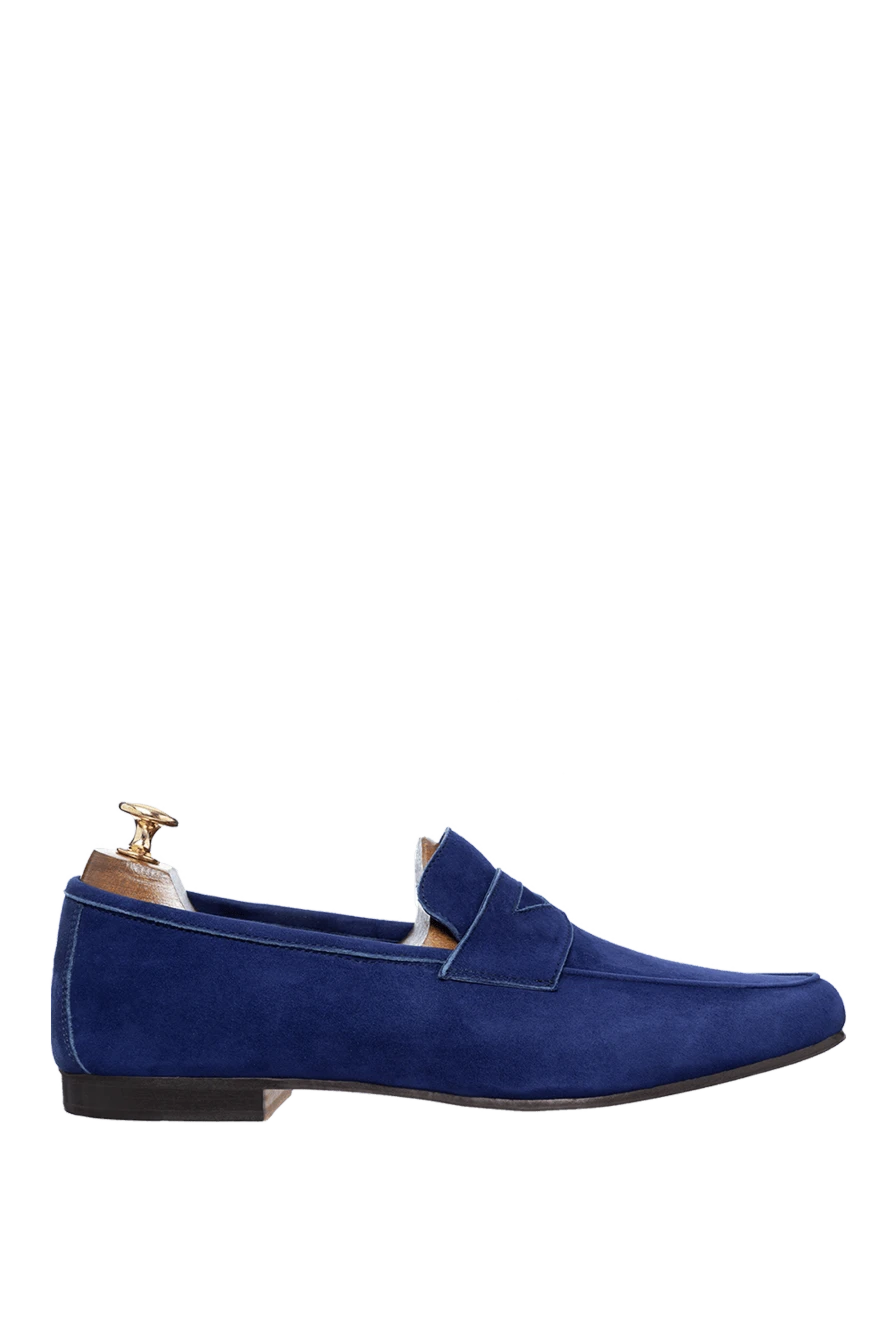 Andrea Ventura man blue suede loafers for men купить с ценами и фото 160403 - photo 1