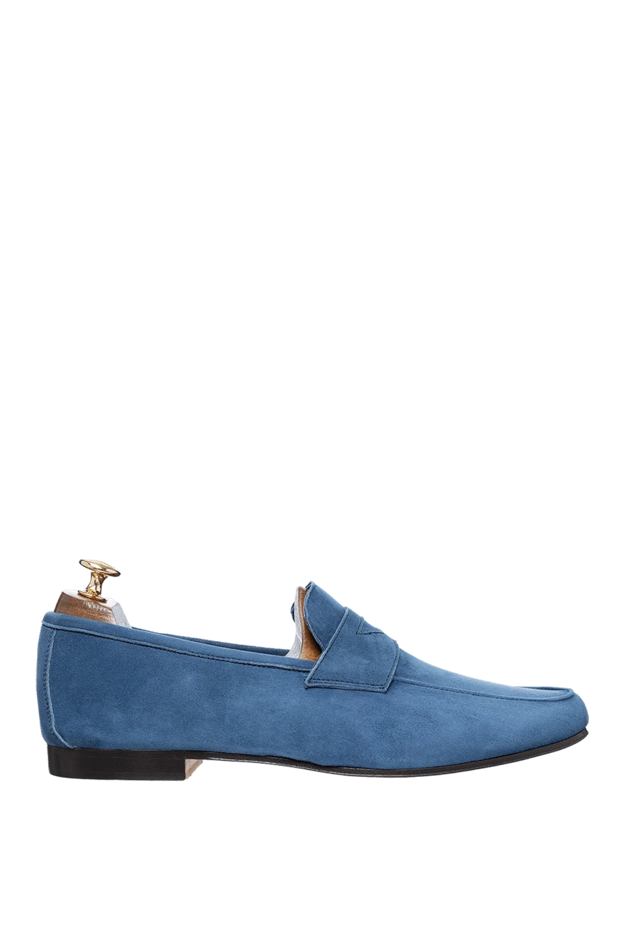 Andrea Ventura man blue suede loafers for men купить с ценами и фото 160404 - photo 1