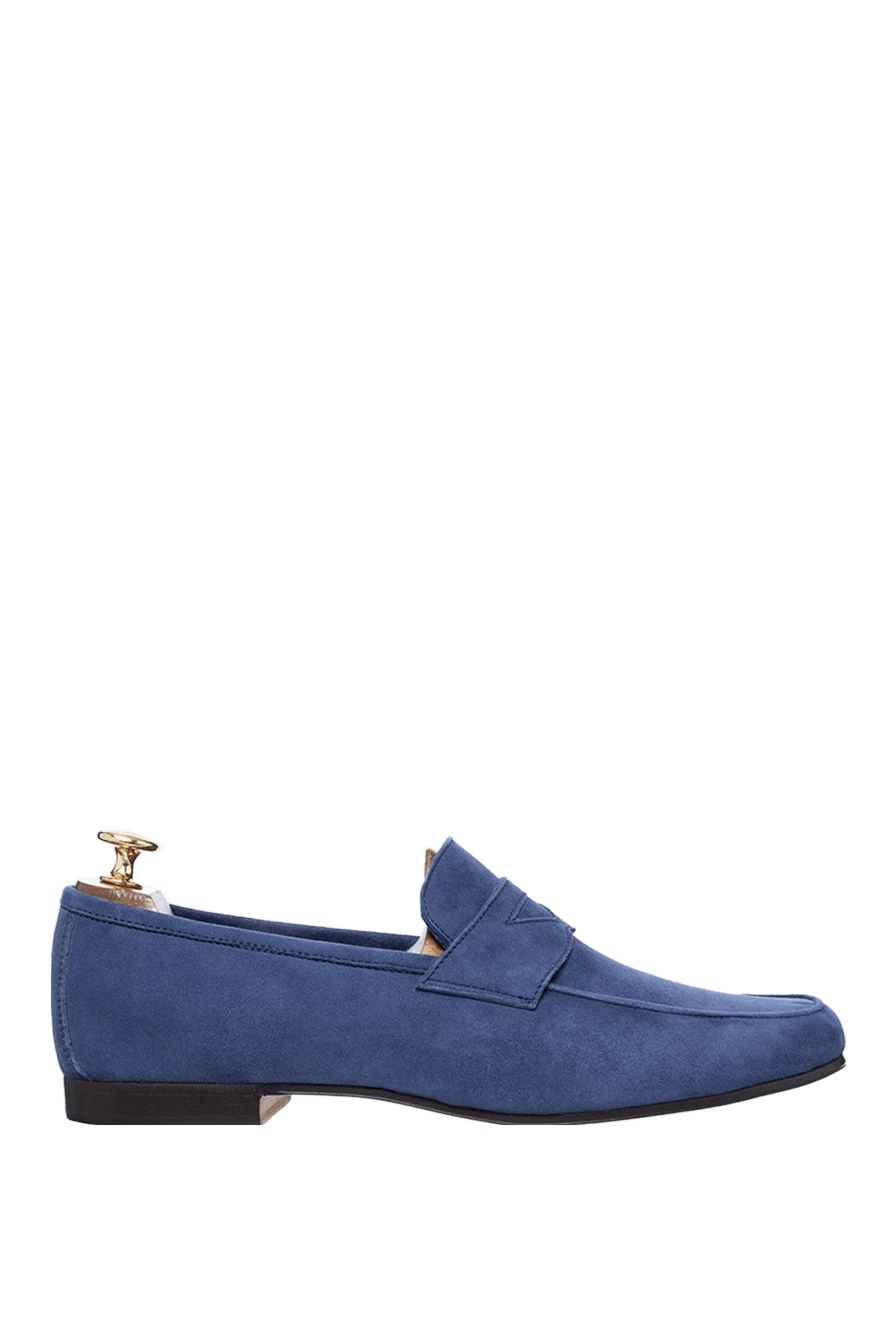 Andrea Ventura man blue suede loafers for men купить с ценами и фото 160405 - photo 1