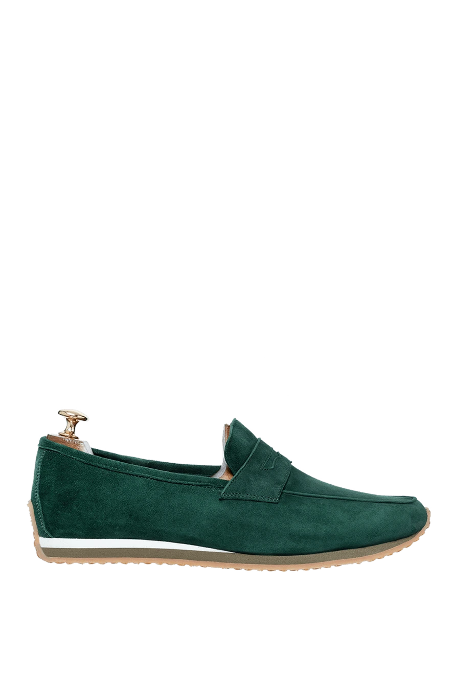 Andrea Ventura man green suede drivers for men купить с ценами и фото 160410 - photo 1