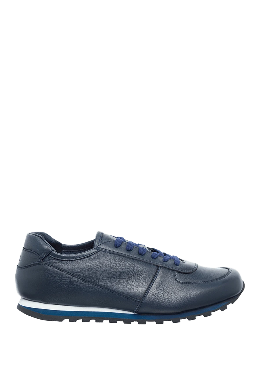 Andrea Ventura man blue leather sneakers for men купить с ценами и фото 160424 - photo 1