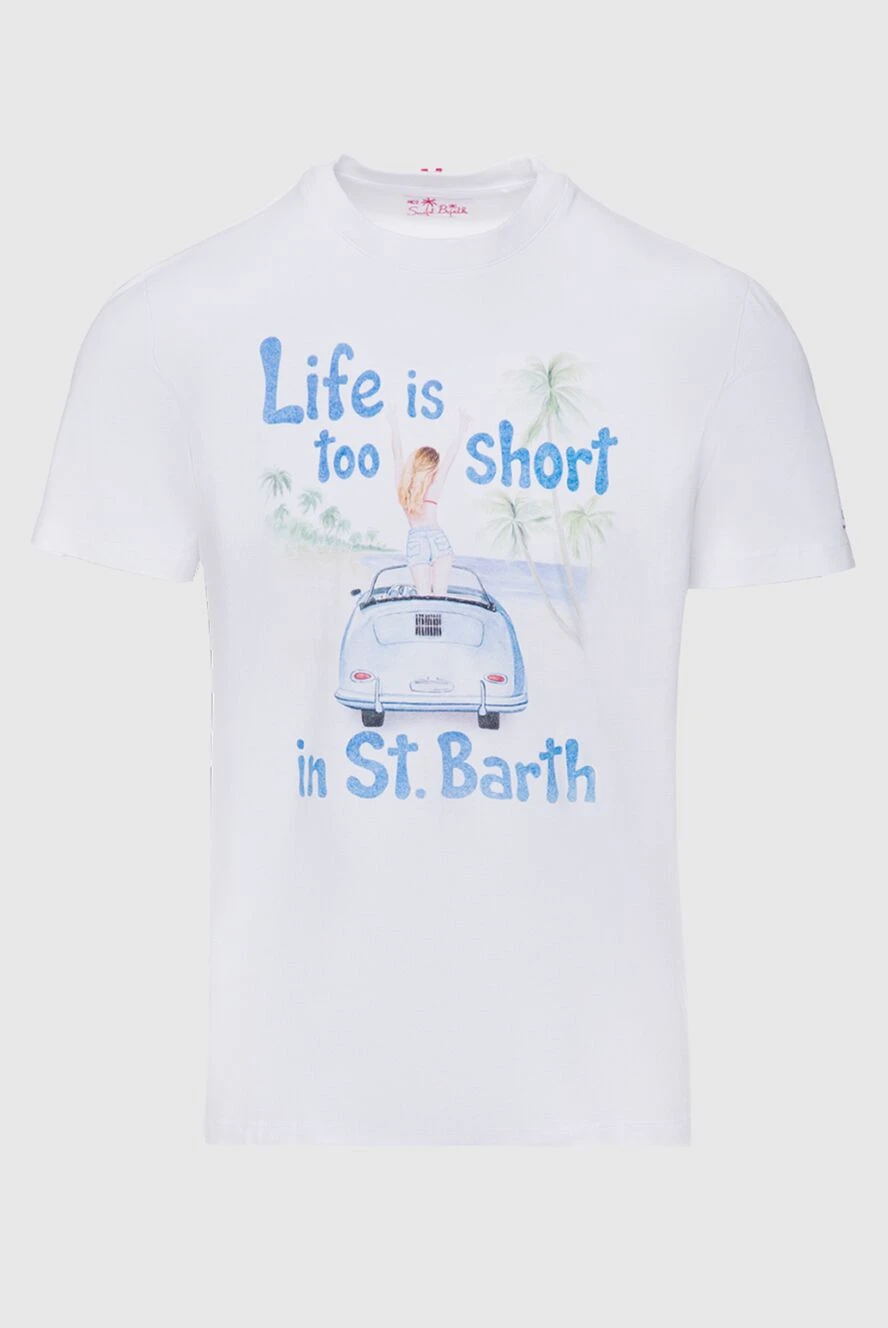 MC2 Saint Barth man white cotton t-shirt for men купить с ценами и фото 160441 - photo 1