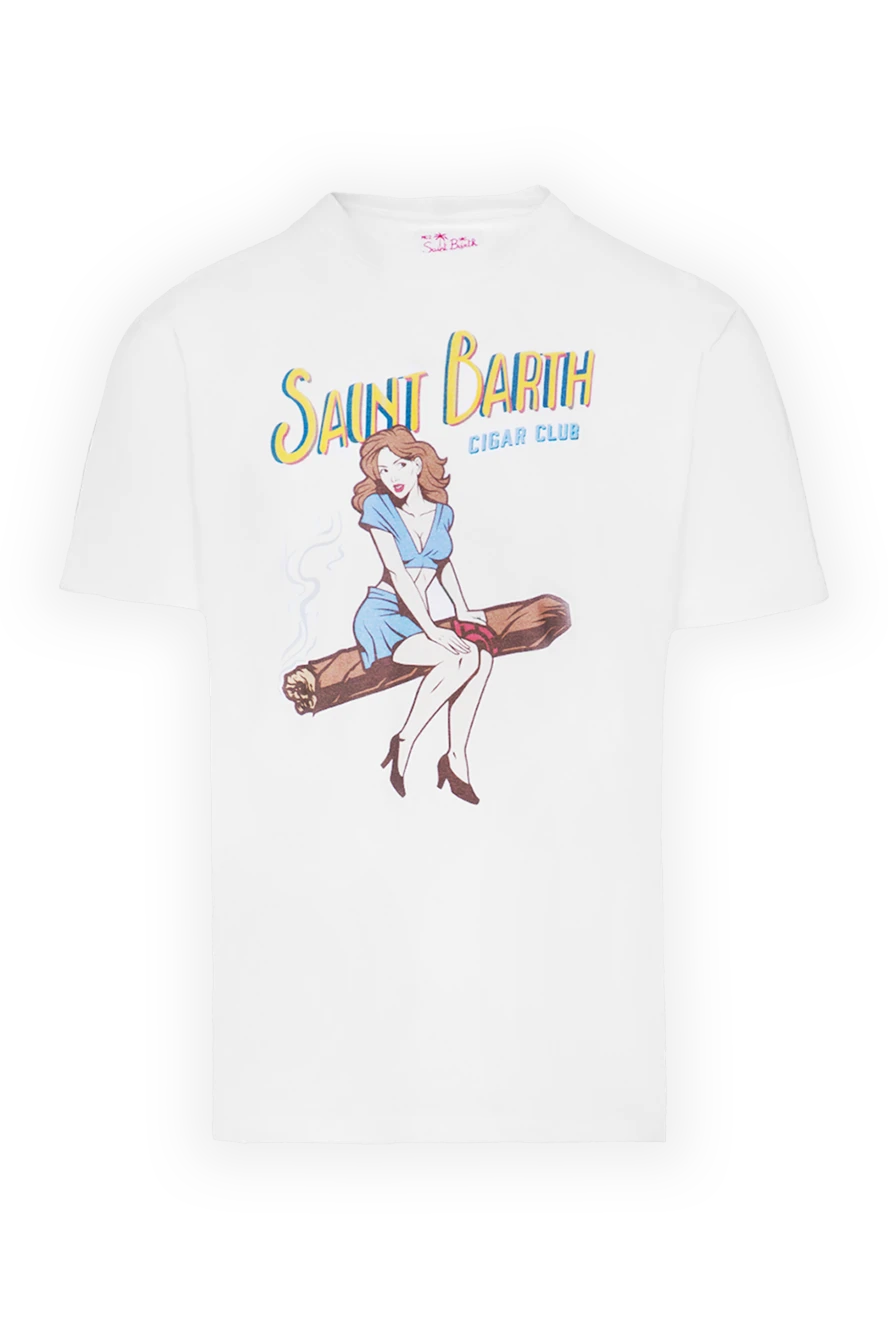 MC2 Saint Barth man white cotton t-shirt for men купить с ценами и фото 160442 - photo 1