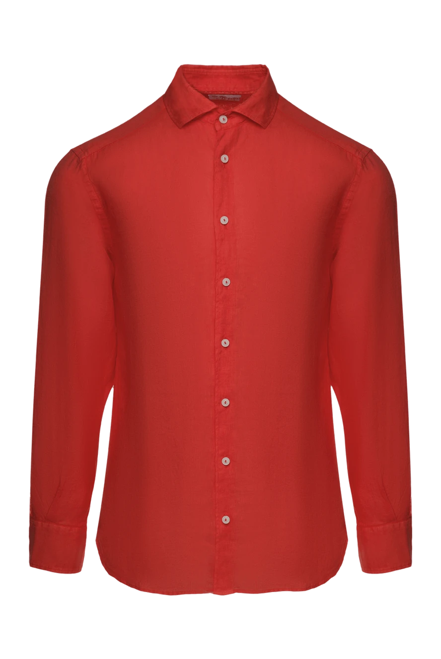 MC2 Saint Barth men's premium linen shirt in deep red shade
160443 - photo 1