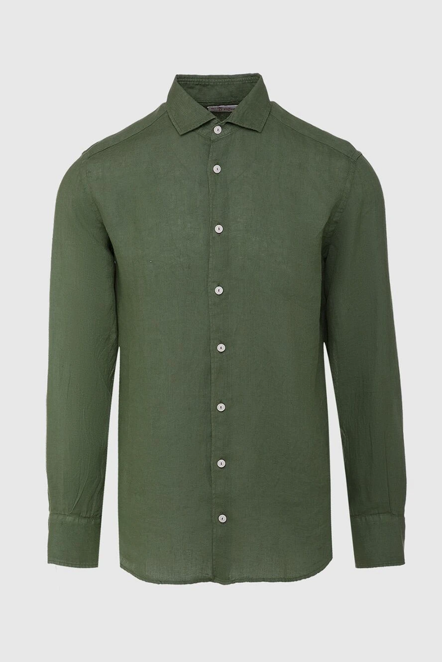 MC2 Saint Barth man men's green linen shirt купить с ценами и фото 160453 - photo 1