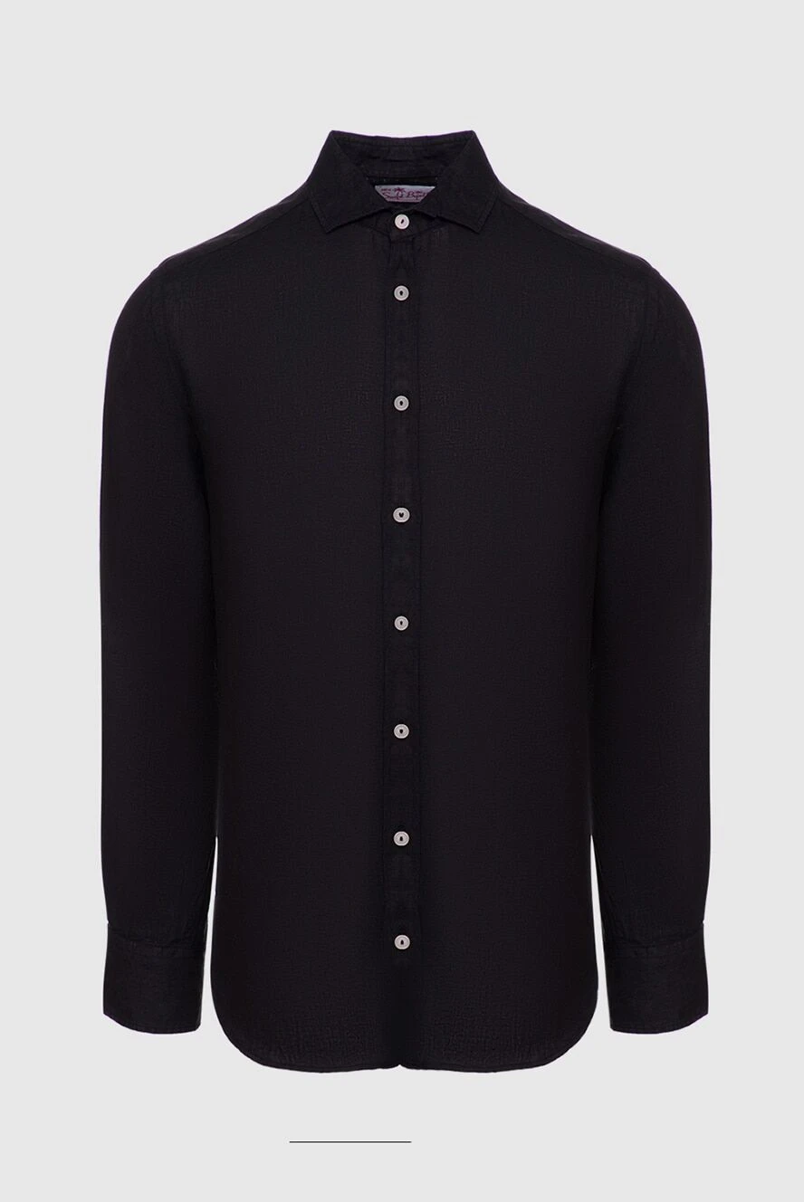 MC2 Saint Barth man men's black linen shirt купить с ценами и фото 160456 - photo 1