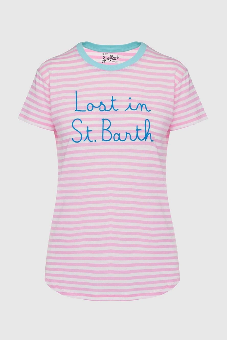 MC2 Saint Barth woman pink cotton t-shirt for women купить с ценами и фото 160471 - photo 1