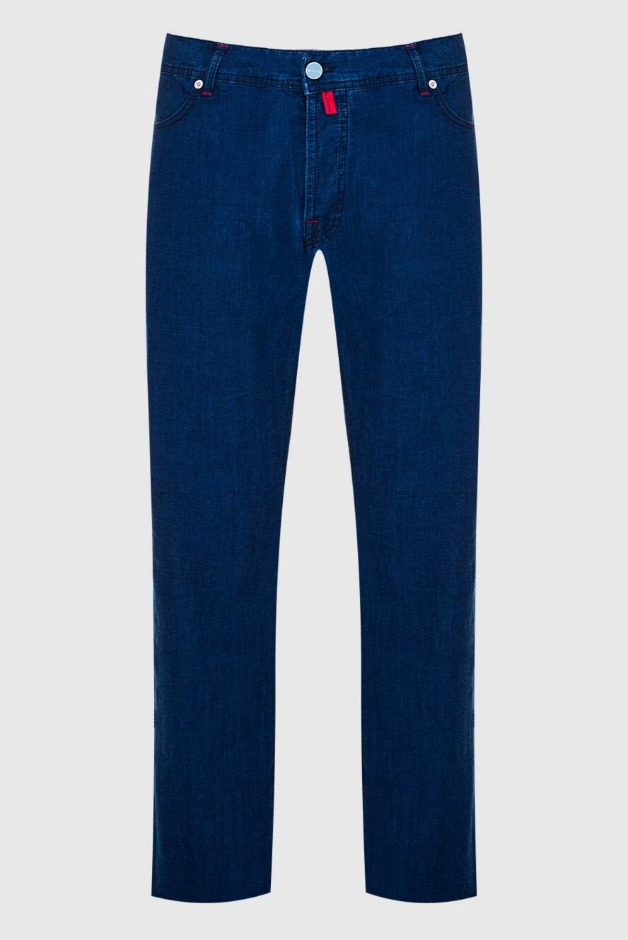 Kiton man blue cotton jeans for men купить с ценами и фото 160569 - photo 1