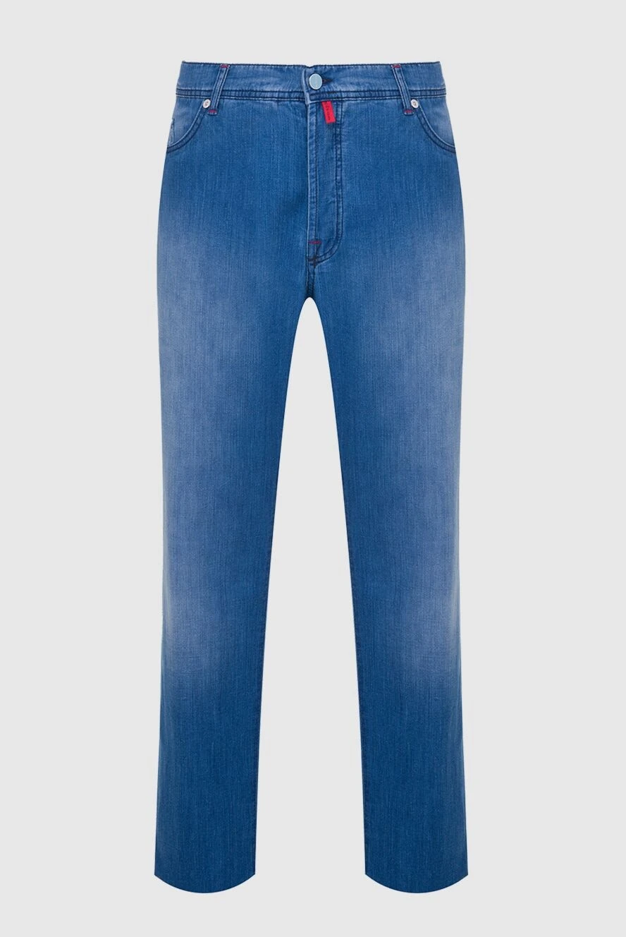 Kiton man blue cotton jeans for men купить с ценами и фото 160572 - photo 1