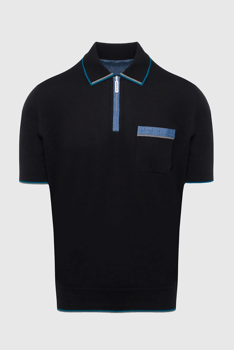 Stefano Ricci поло из хлопка черное мужское 160607 - фото 1