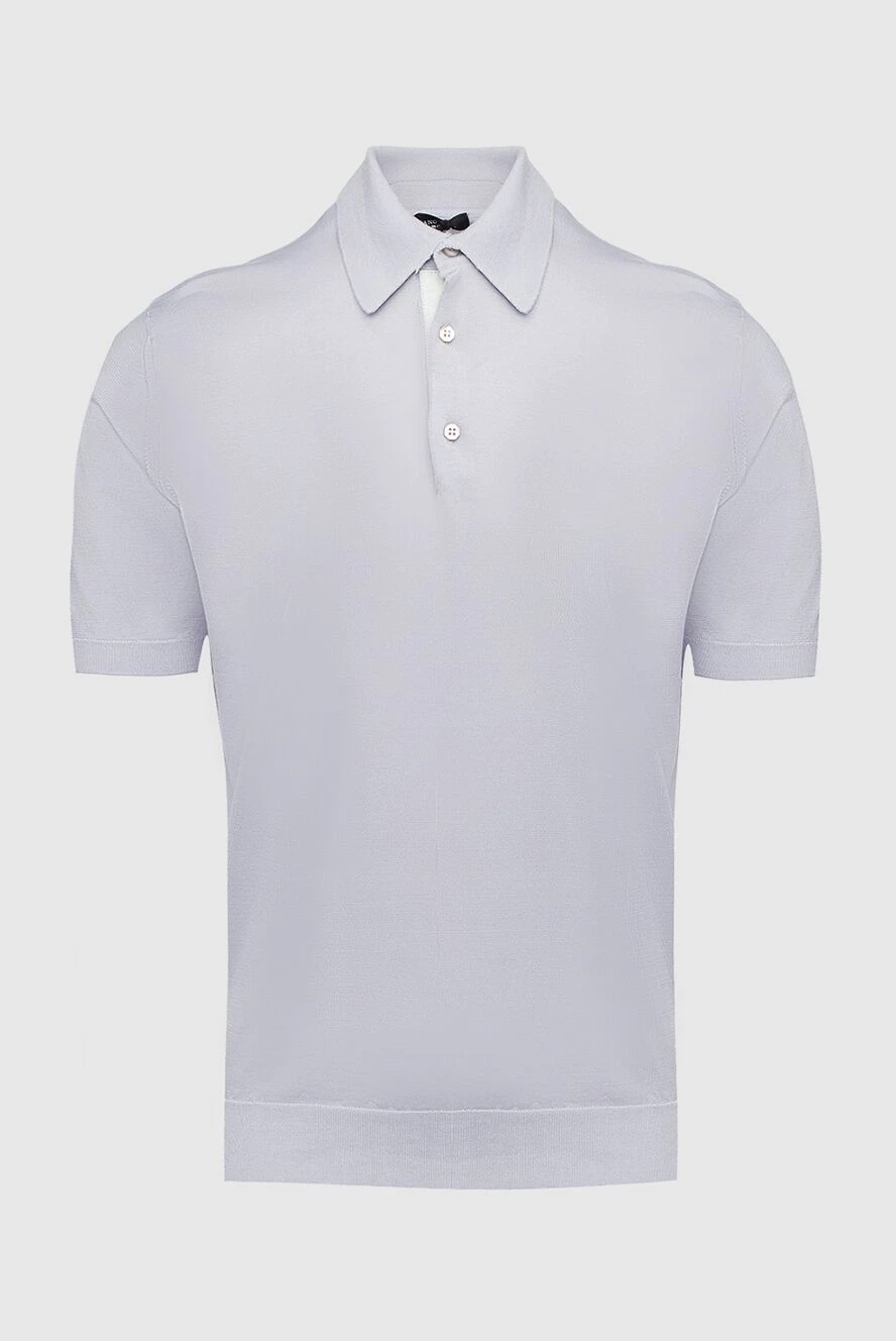 Stefano Ricci поло в тонкую горизонтальную полоску светло серого цвета
160641 - фото 1