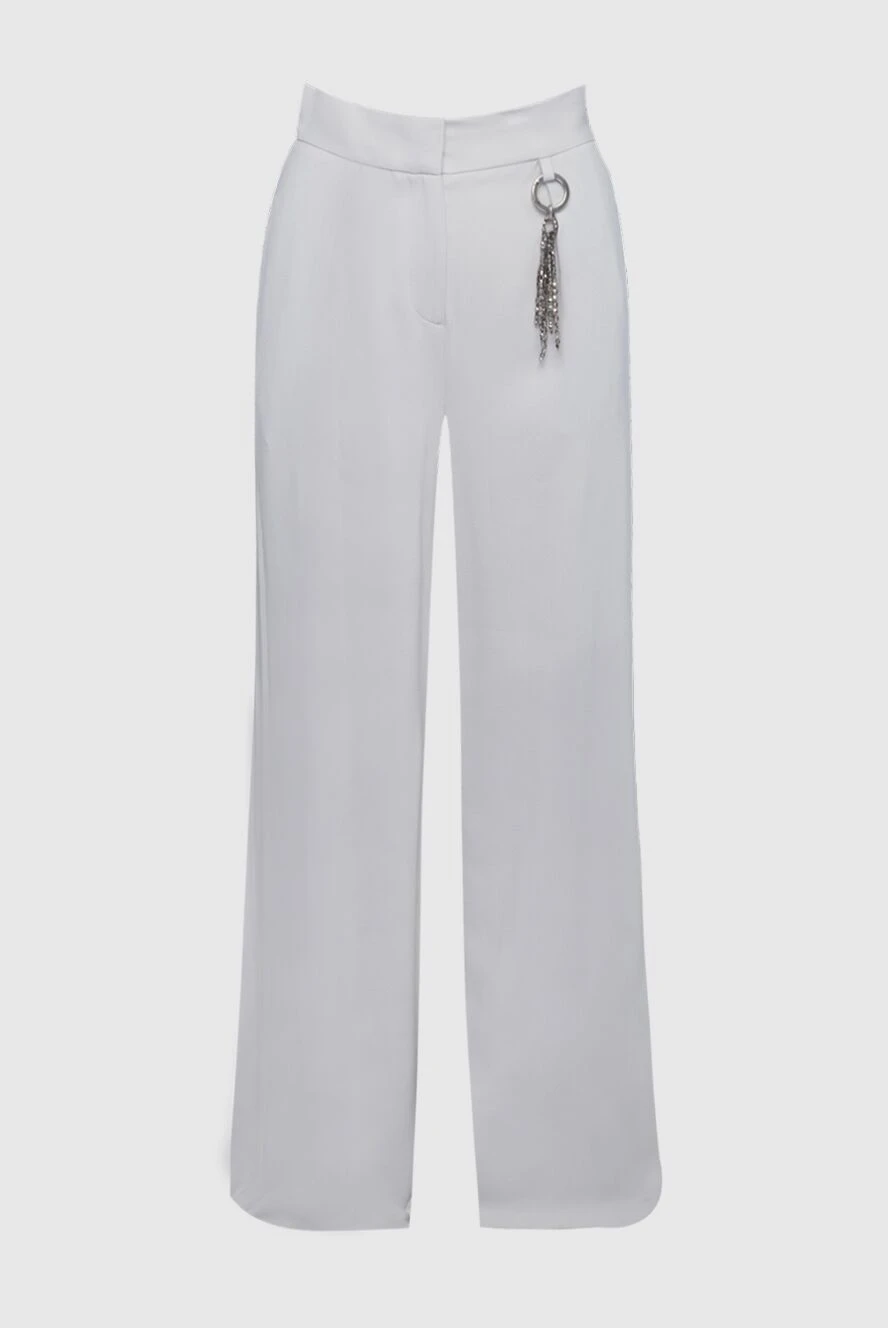 Lorena Antoniazzi woman white viscose trousers for women купить с ценами и фото 160729 - photo 1