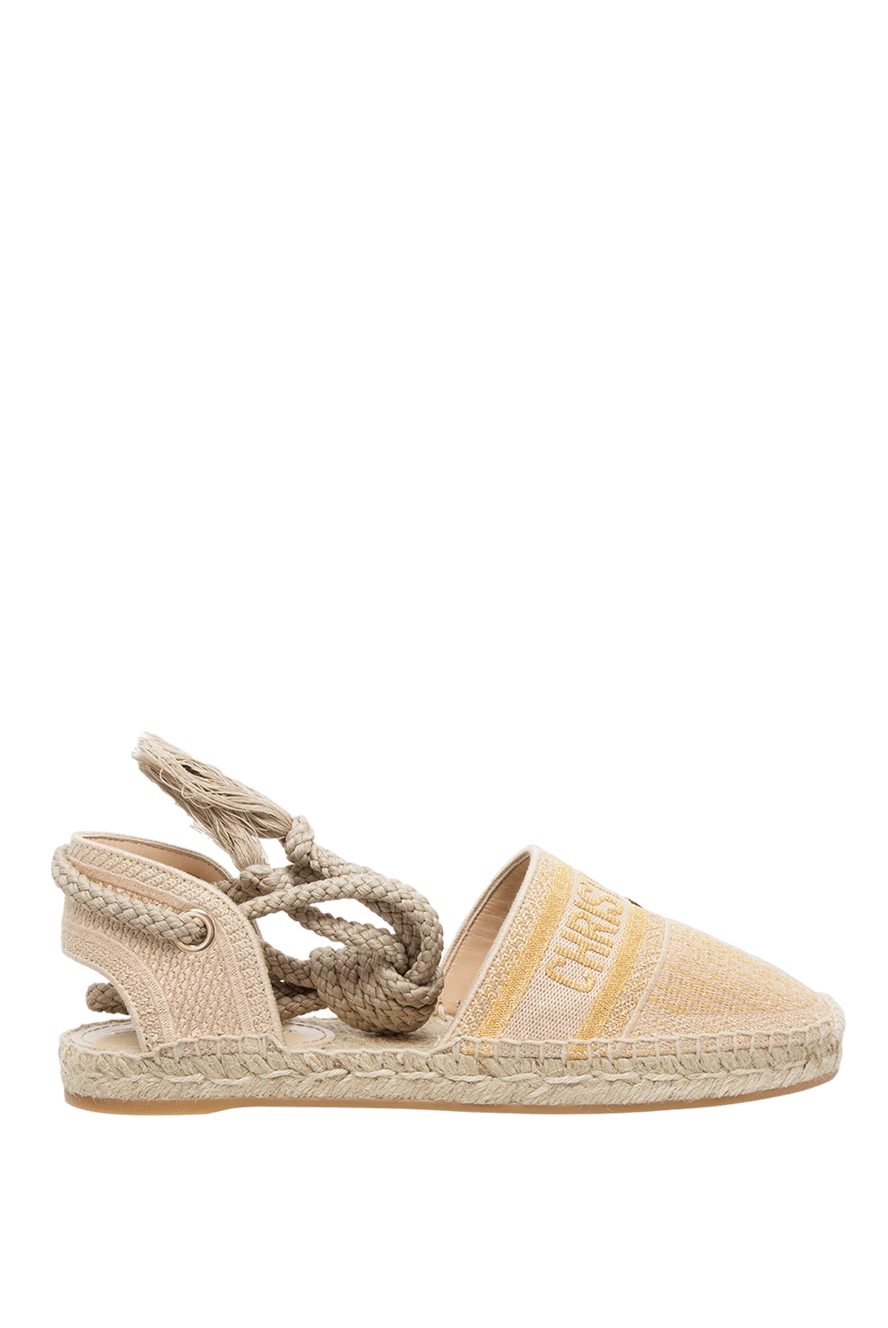 Dior woman yellow textile espadrilles for women купить с ценами и фото 160774 - photo 1