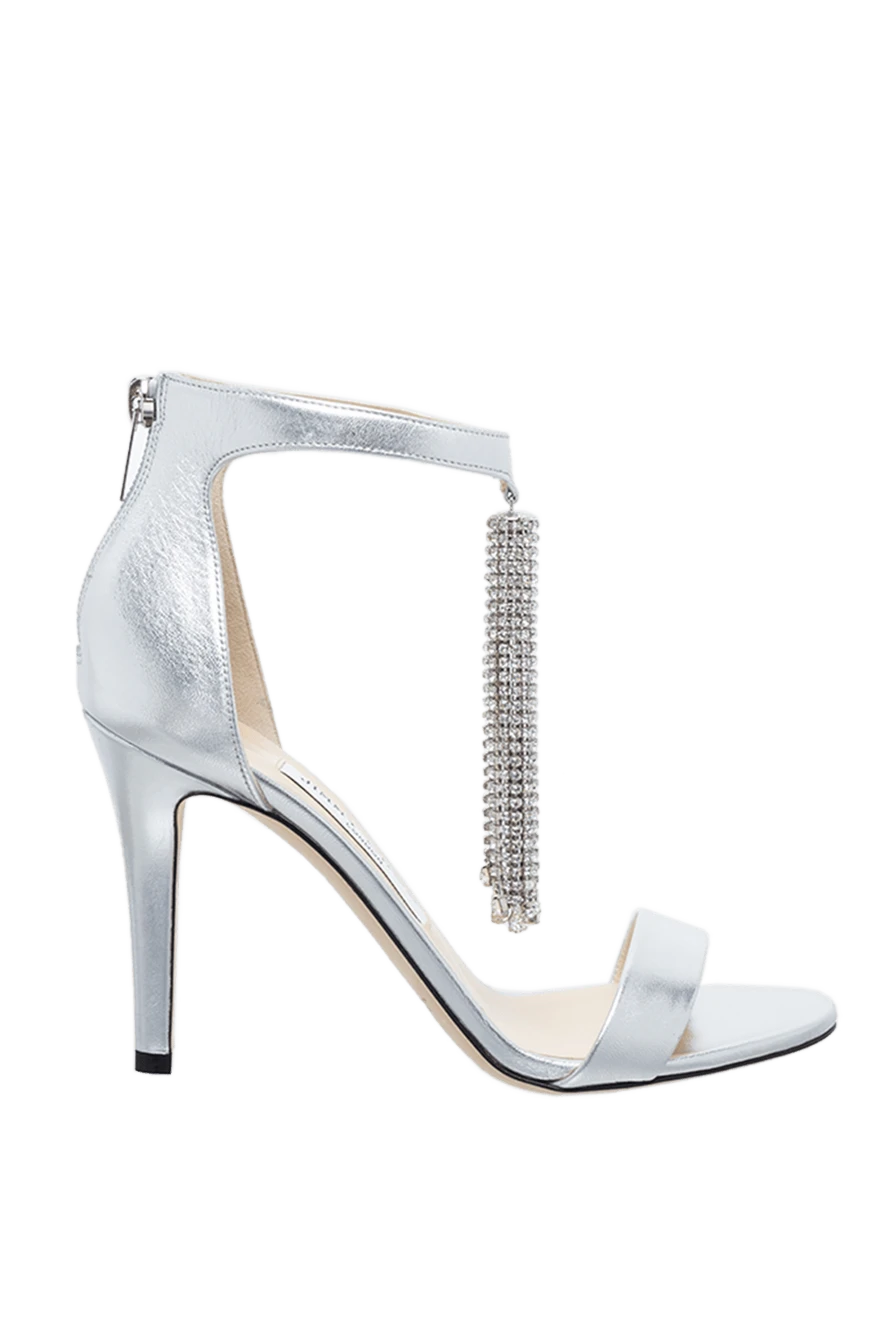 Jimmy Choo woman gray leather sandals for women купить с ценами и фото 160807 - photo 1