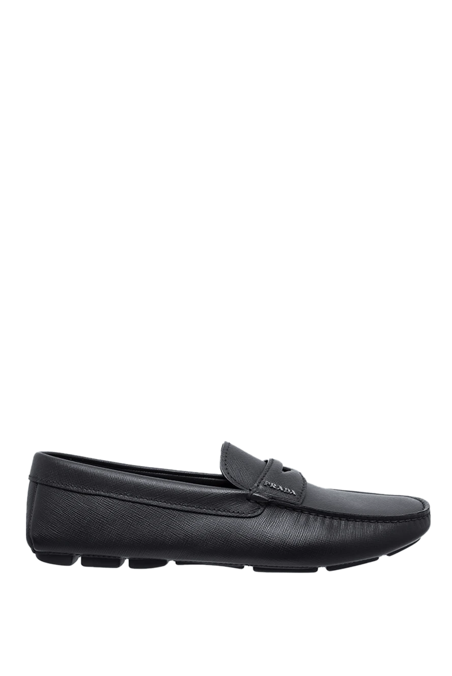 Prada man men's black leather moccasins купить с ценами и фото 160847 - photo 1