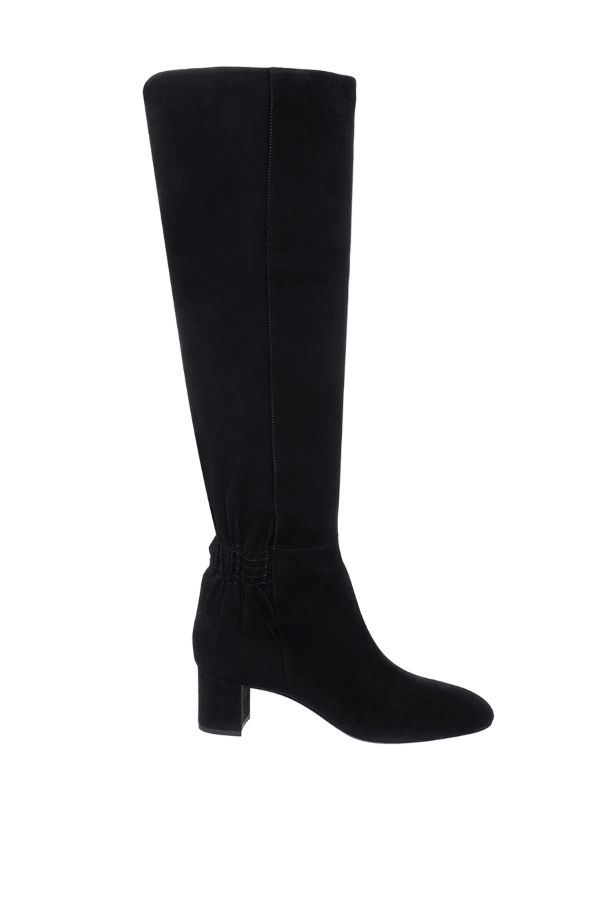 Santoni woman black suede boots for women купить с ценами и фото 160877 - photo 1