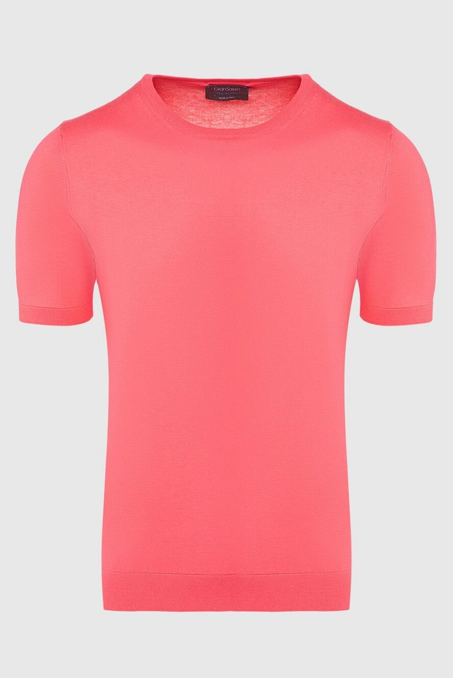 Gran Sasso man cotton short sleeve jumper pink for men купить с ценами и фото 160965 - photo 1