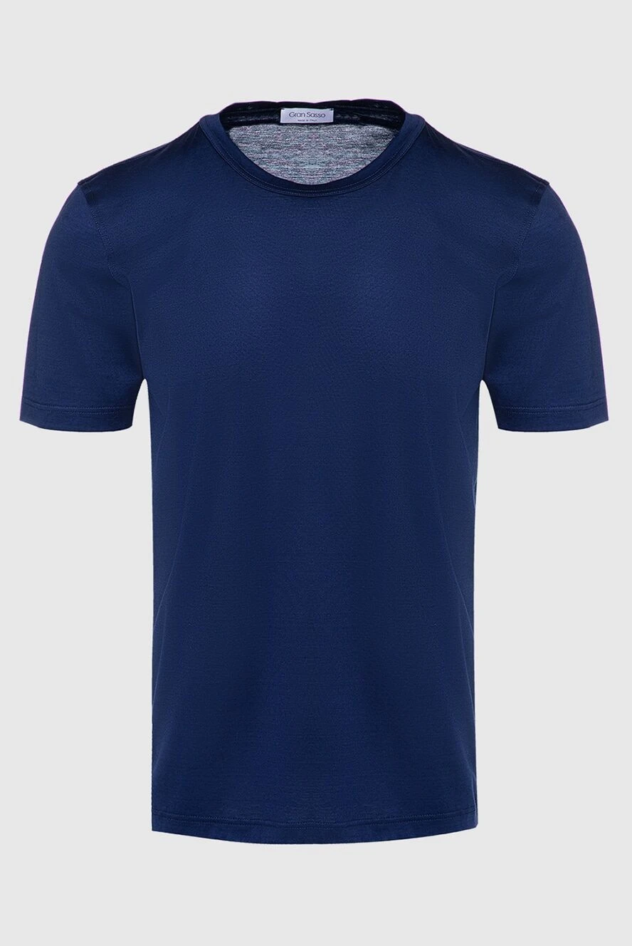 Gran Sasso man cotton t-shirt blue for men купить с ценами и фото 160969 - photo 1