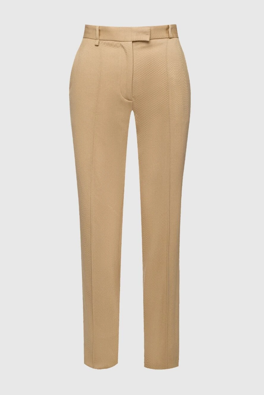 Giuseppe Di Morabito woman beige wool trousers for women купить с ценами и фото 160993 - photo 1