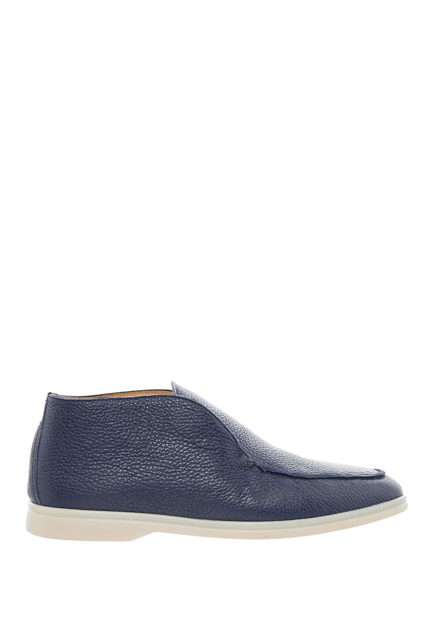 Spernanzoni man blue leather loafers for men купить с ценами и фото 161016 - photo 1