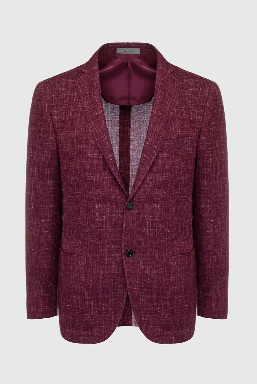 Corneliani man men's burgundy jacket купить с ценами и фото 161237 - photo 1