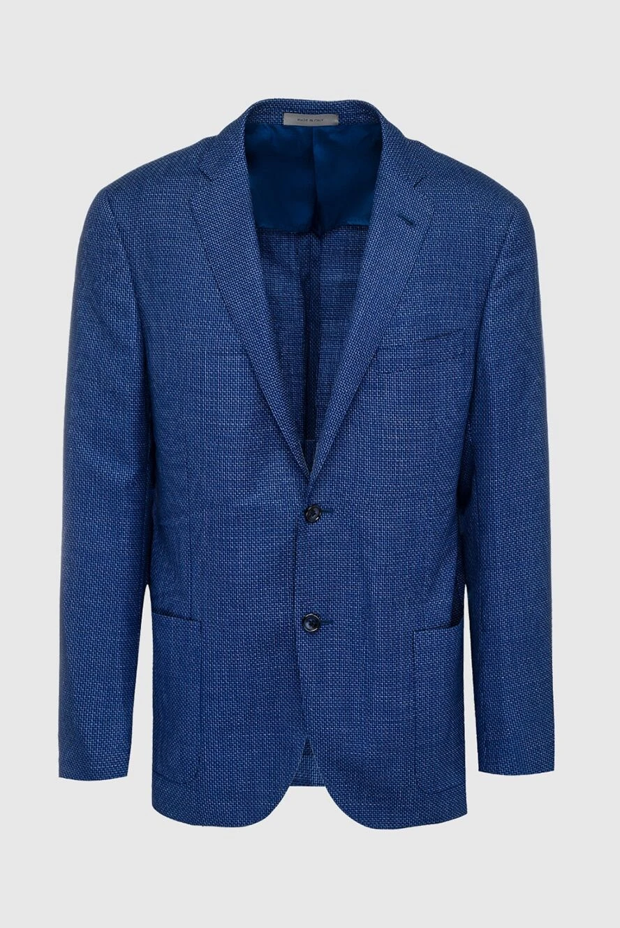 Corneliani man blue wool jacket for men купить с ценами и фото 161239 - photo 1