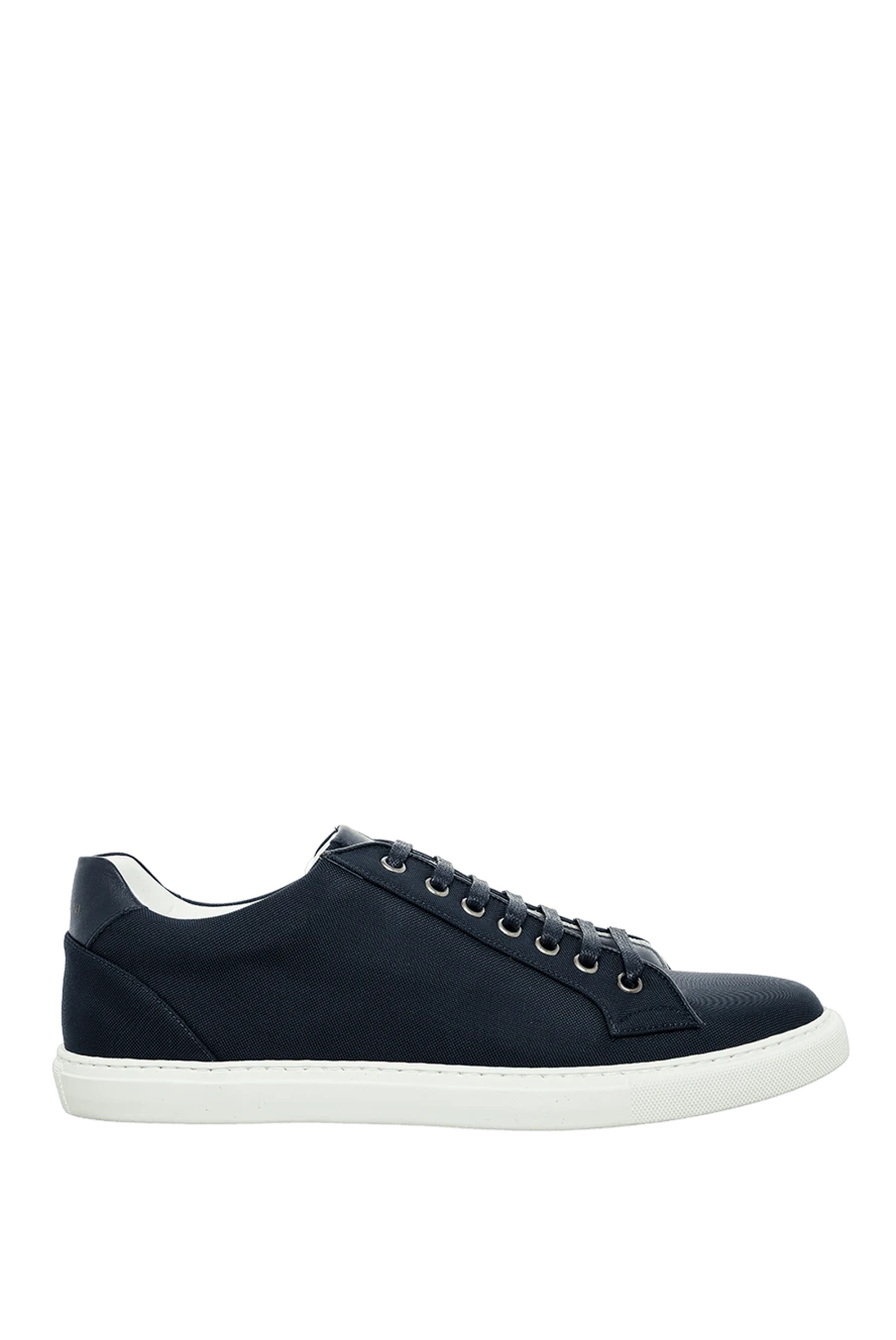 Corneliani man textile sneakers blue for men купить с ценами и фото 161261 - photo 1