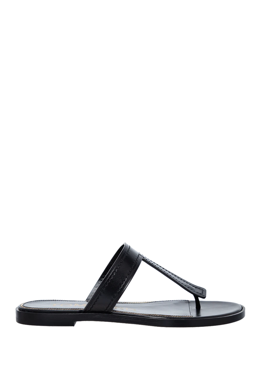 Tom Ford woman black leather flip-flops for women купить с ценами и фото 161262 - photo 1