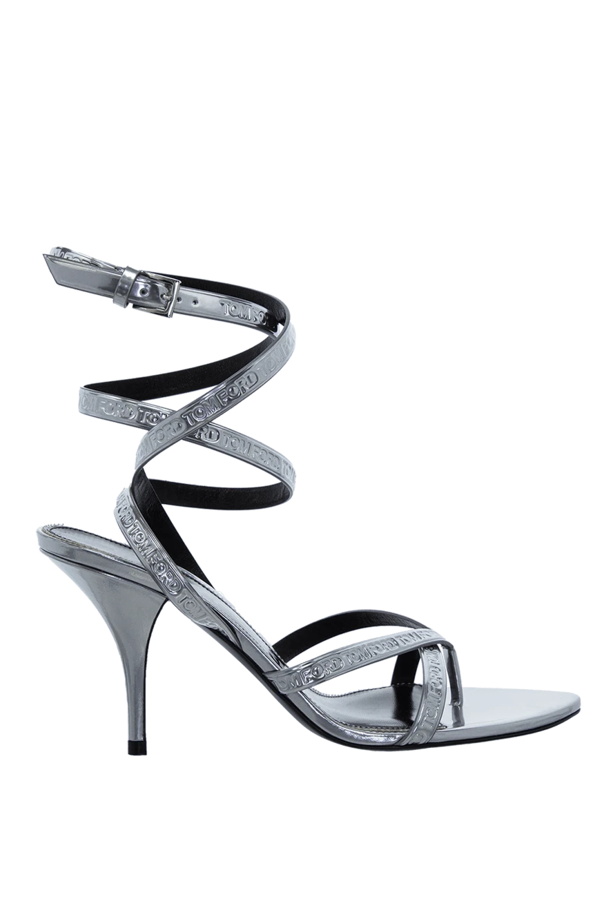 Tom Ford woman gray leather sandals for women купить с ценами и фото 161264 - photo 1