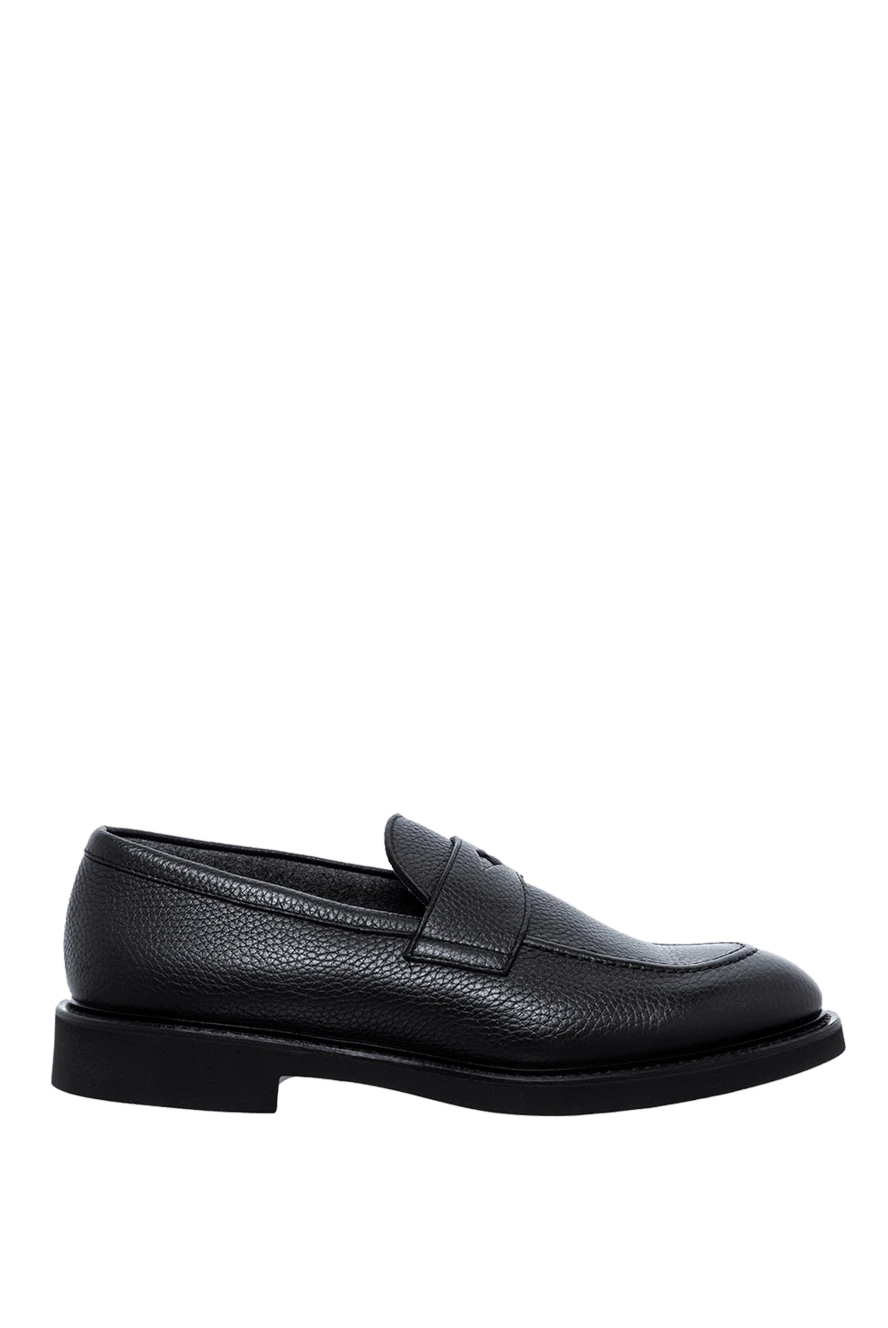 Doucal`s man black leather loafers for men купить с ценами и фото 161315 - photo 1