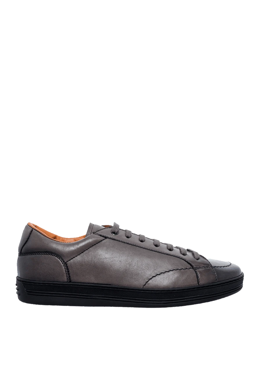 Doucal`s man gray leather sneakers for men купить с ценами и фото 161318 - photo 1