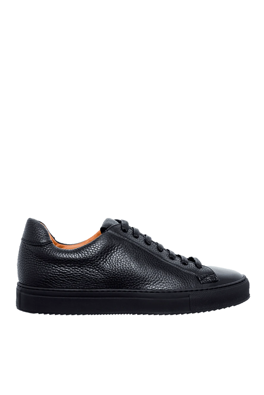 Doucal`s man black leather sneakers for men купить с ценами и фото 161321 - photo 1