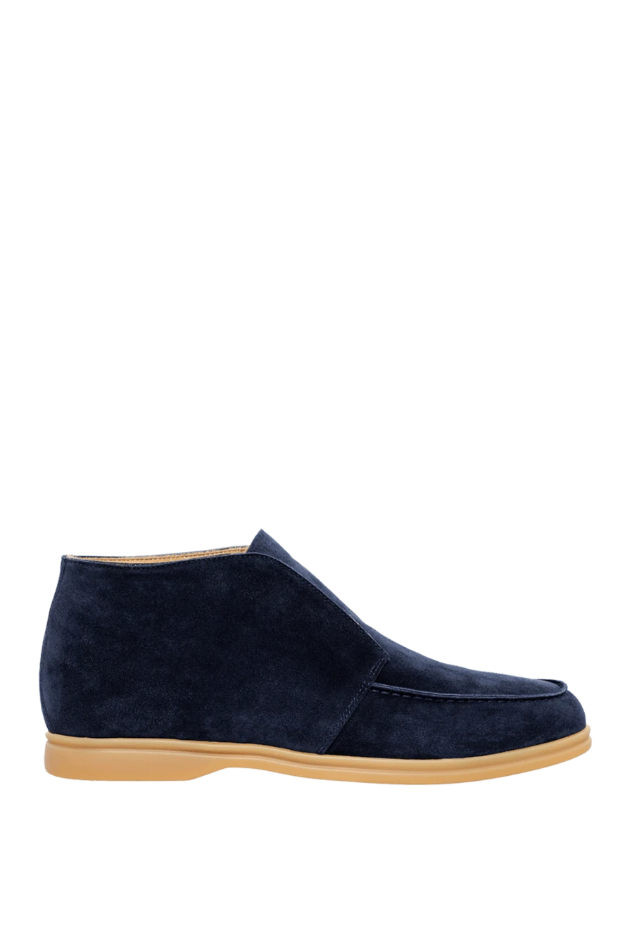 Cesare di Napoli man blue nubuck loafers for men купить с ценами и фото 161390 - photo 1