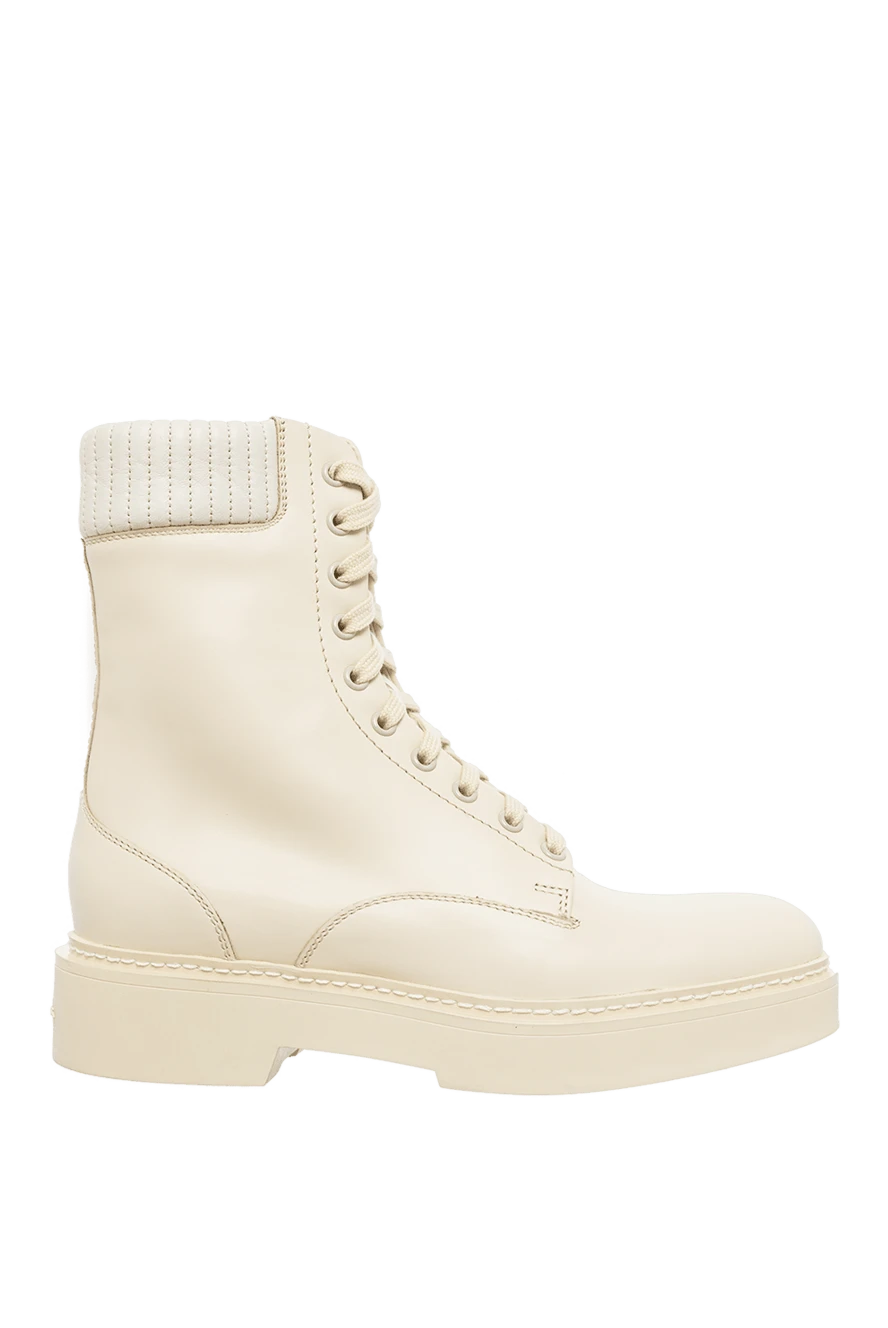 Santoni woman white leather boots for women купить с ценами и фото 161412 - photo 1