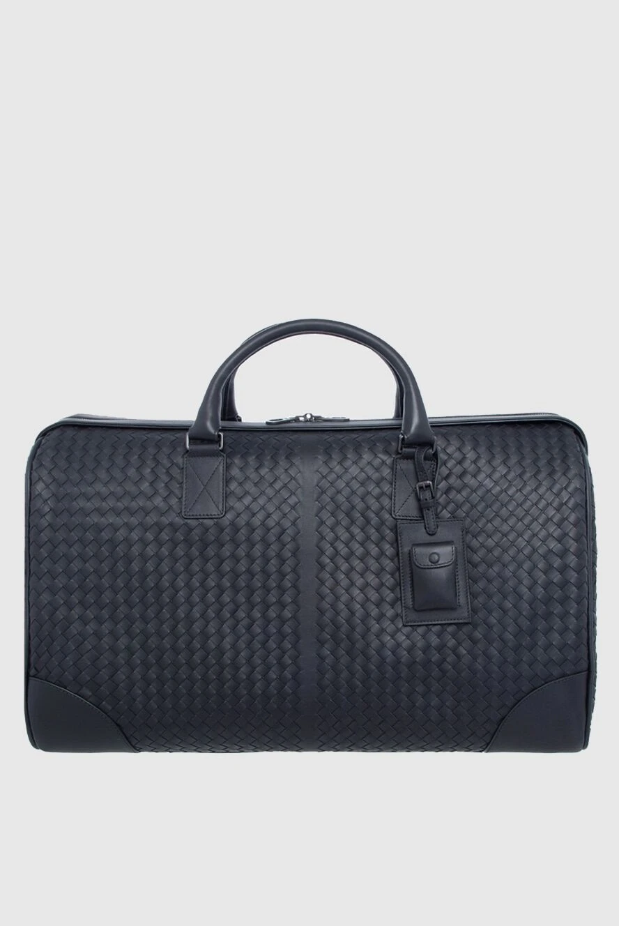 Bottega Veneta man black leather travel bag for men купить с ценами и фото 161505 - photo 1