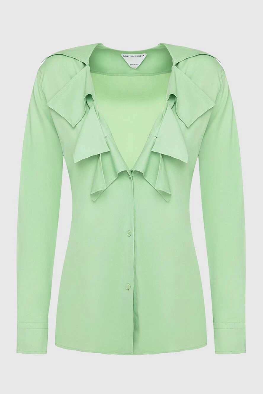 Bottega Veneta woman green viscose blouse for women купить с ценами и фото 161508 - photo 1