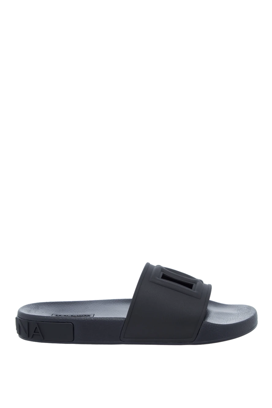 Dolce & Gabbana man black rubber slippers for men купить с ценами и фото 161585 - photo 1