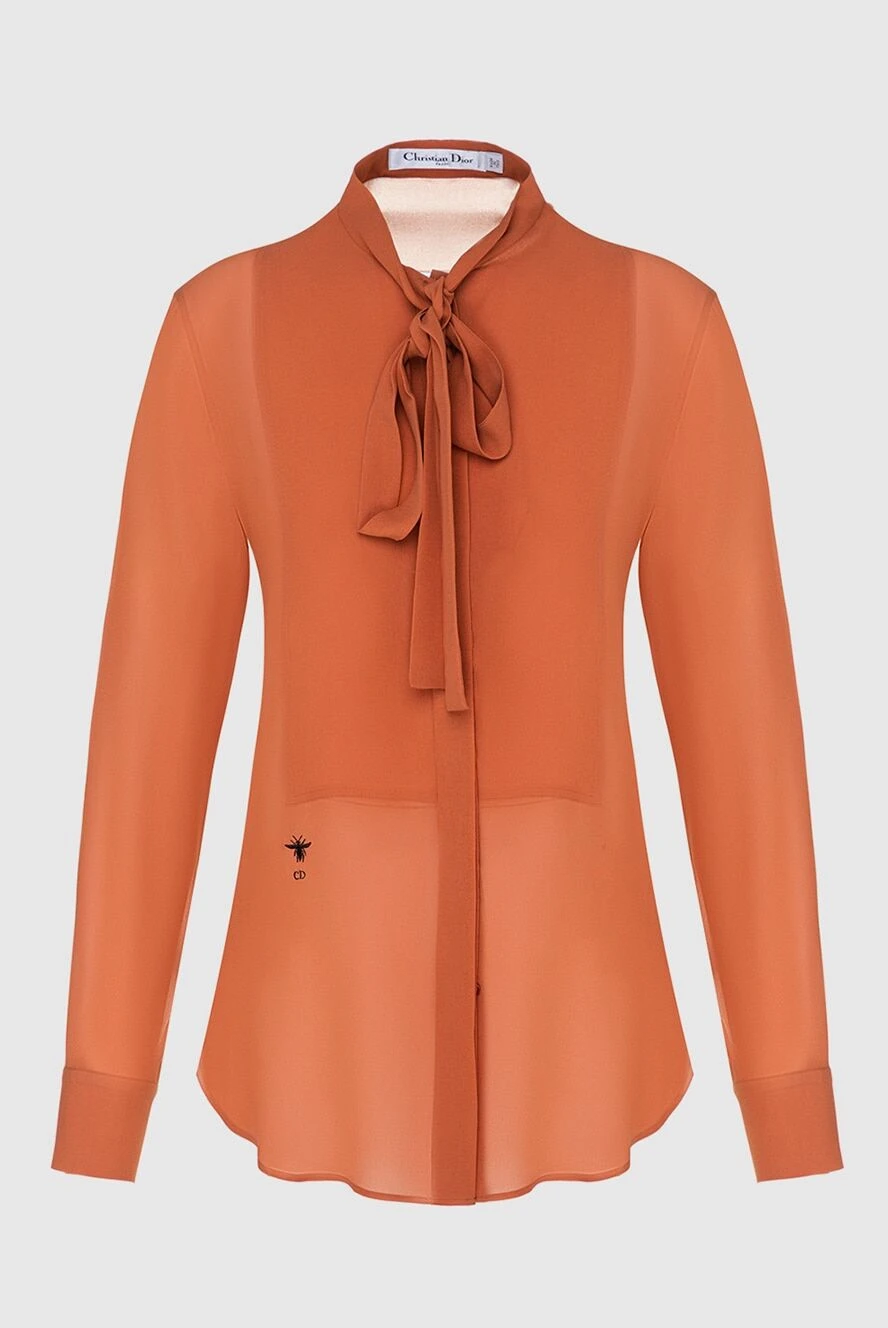 Dior woman orange silk blouse for women купить с ценами и фото 161609 - photo 1