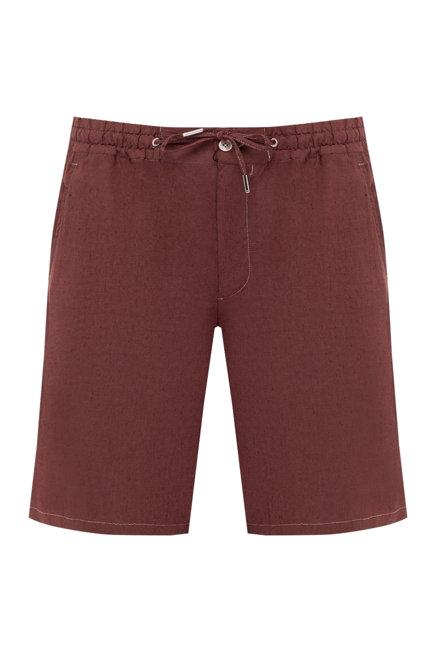 Cesare di Napoli man white linen and wool shorts for men купить с ценами и фото 161678 - photo 1