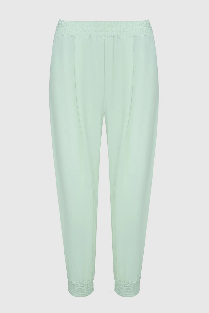 Erika Cavallini woman green polyester and wool trousers for women купить с ценами и фото 161711 - photo 1