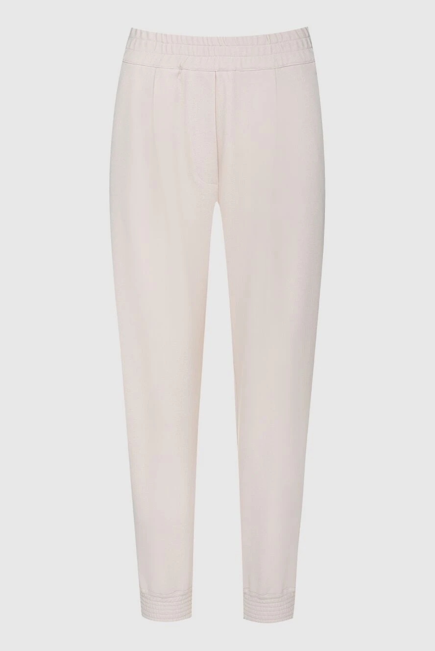 Erika Cavallini woman beige polyester and wool trousers for women купить с ценами и фото 161712 - photo 1