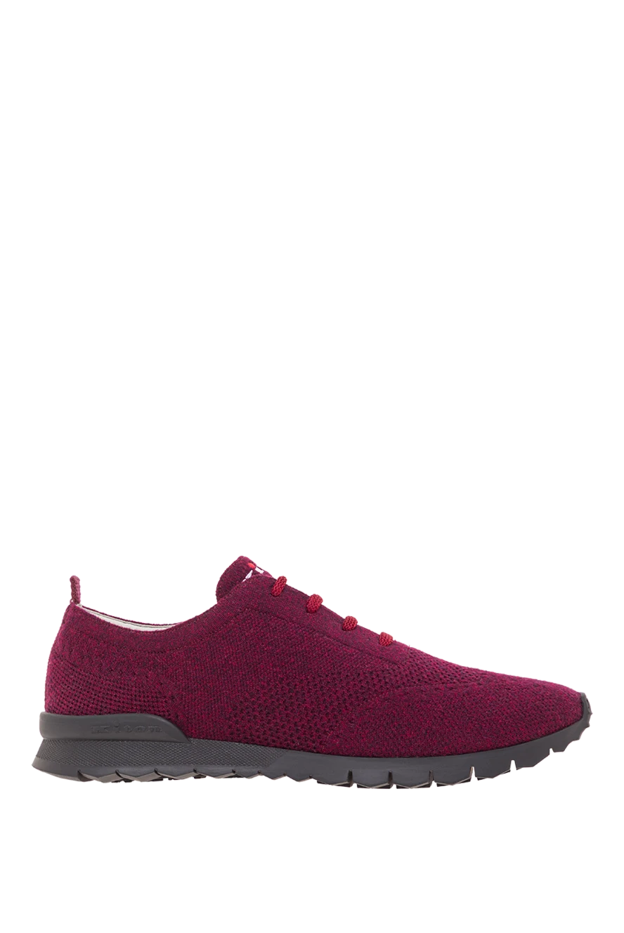 Kiton кроссовки из вискозы бордовые мужские 161776 - фото 1