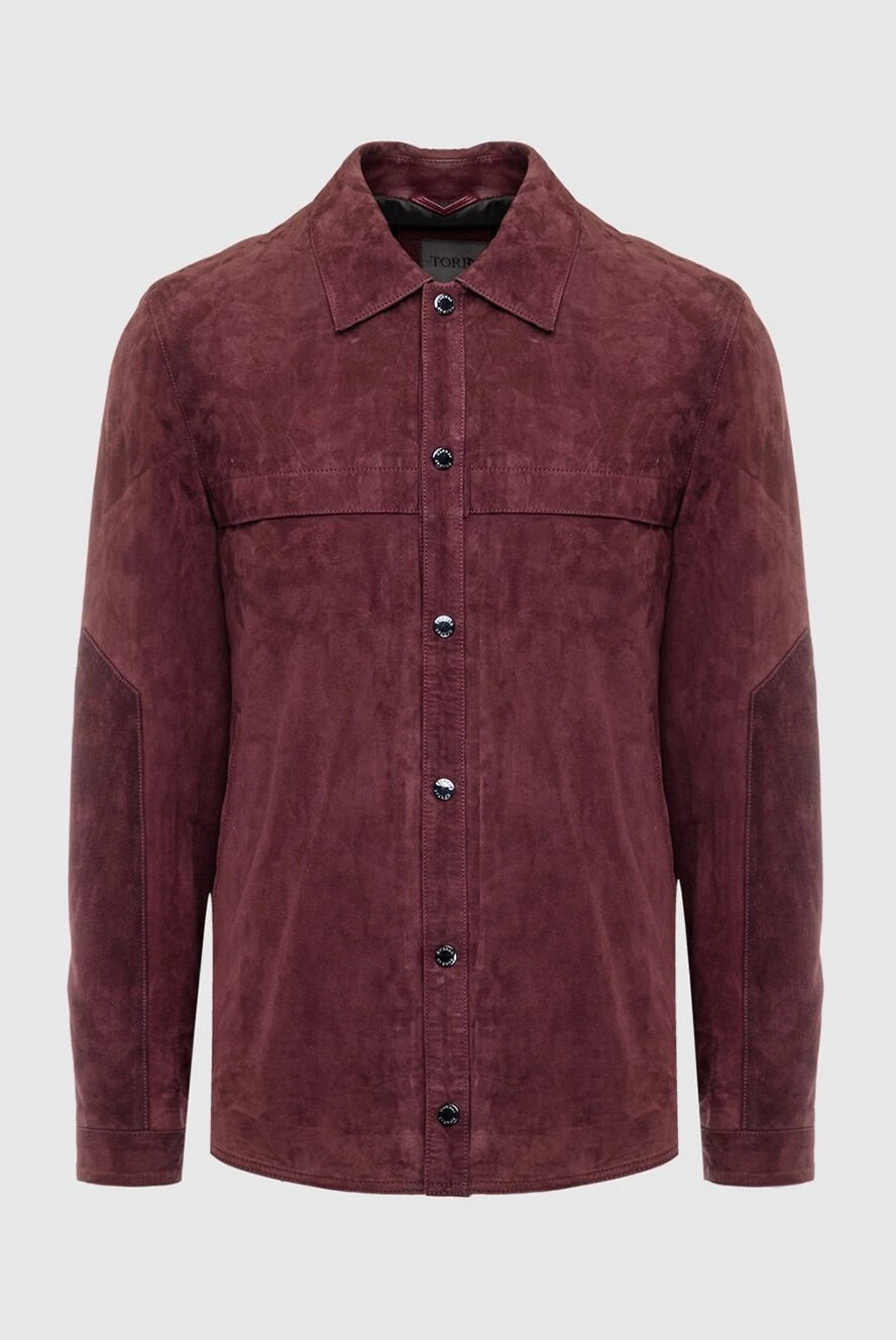 Torras man burgundy suede jacket for men купить с ценами и фото 161826 - photo 1