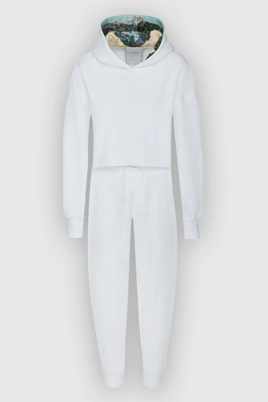 Philosophy di Lorenzo Serafini woman white women's walking suit made of cotton купить с ценами и фото 161857 - photo 1