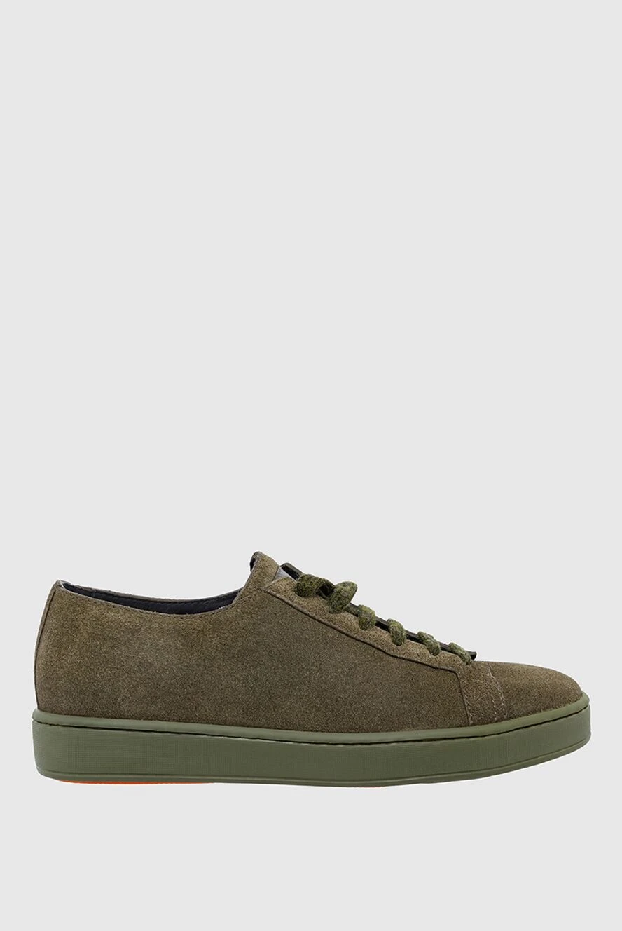 Santoni man green nubuck sinkers for men купить с ценами и фото 161951 - photo 1