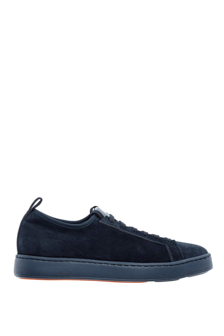 Santoni man blue nubuck sneakers for men купить с ценами и фото 161962 - photo 1